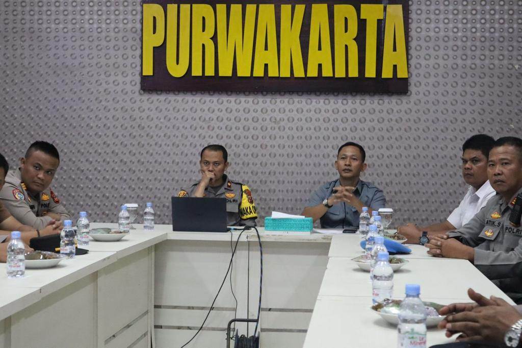 Kegiatan Vicon Latpraops Antik Lodaya 2023 Berlangsung di Polres Purwakarta