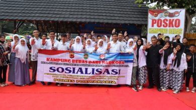 bersama Pemkab Purwakarta resmikan posko Kampung Bebas Narkoba di Desa Sukatani, Kecamatan Sukatani, Kabupaten Purwakarta.