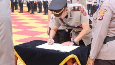 upacara serah terima jabatan Kepala Satuan Reserse dan Kriminal (Reskrim) Polres Purwakarta, pada Selasa, 24 Oktober 2023.