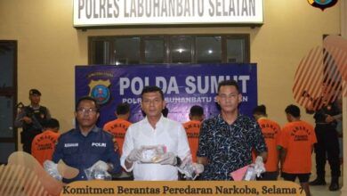 penangkapan delapan orang tersangka tersebut di amankan dari berbagai TKP di wilayah Kabupaten Labuhanbatu Selatan,