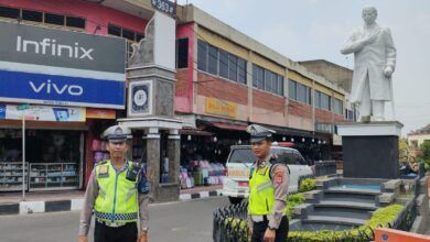 Kunjungan Presiden Joko Widodo, Satlantas Polres Purwakarta Lakukan Pengamanan Jalur