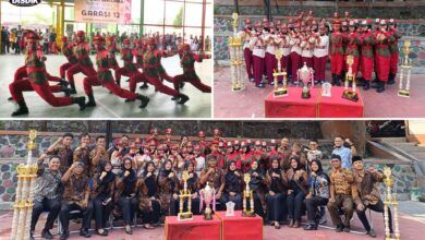 Paskibra SMPN 1 Pondoksalam Purwakarta berhasil menjadi Juara Umum sekaligus mendapatkan Piala Bergilir Menpora pada Lomba LBB SMP/MTs dan SMA/SMK
