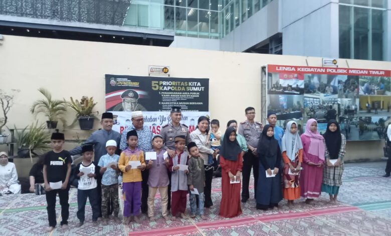 Polsek Medan timur gelar buka bersama beserta anak yatim