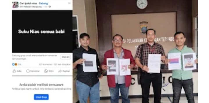 Ujaran Kebencian Terhadap Suku Nias, Akun FB Elvi Hidayani Marpaung Dilaporkan di Polda Sumut