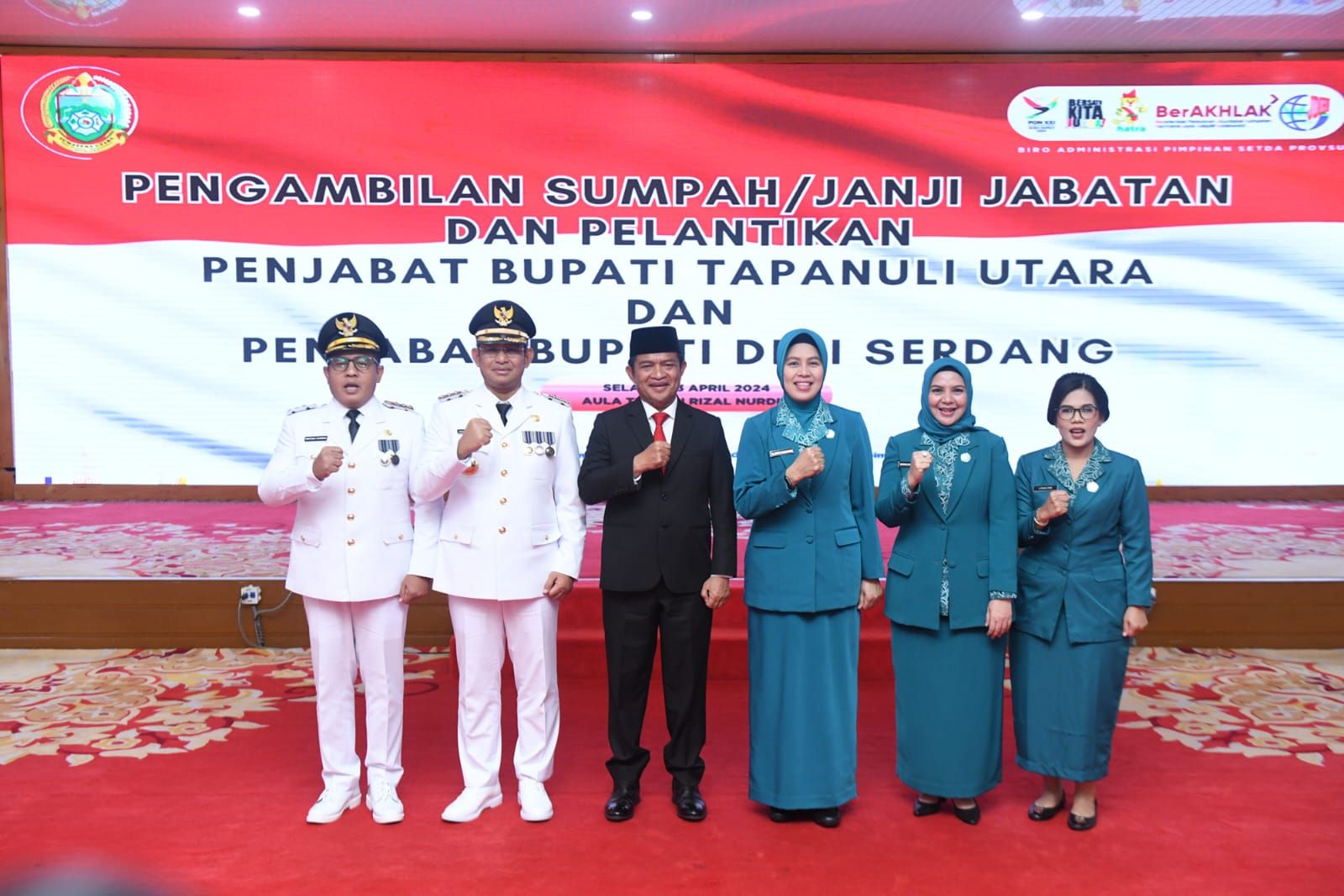 Lantik Pj Bupati Deli Serdang dan Taput, Pj Gubernur Sumut Ingatkan Tugas Mendesak Ini